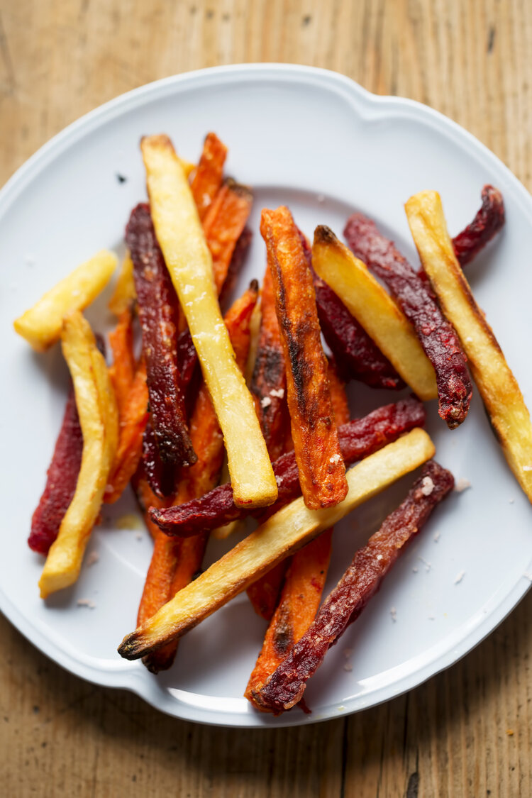 No Guilt Beetroot, Sweet and White French Fries
