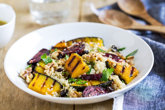 Quinoa, Pumpkin and beetroot Extra Virgin Oil Salad