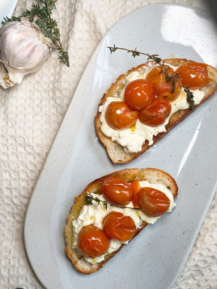 Tomato Confit & Burrata Bruschetta