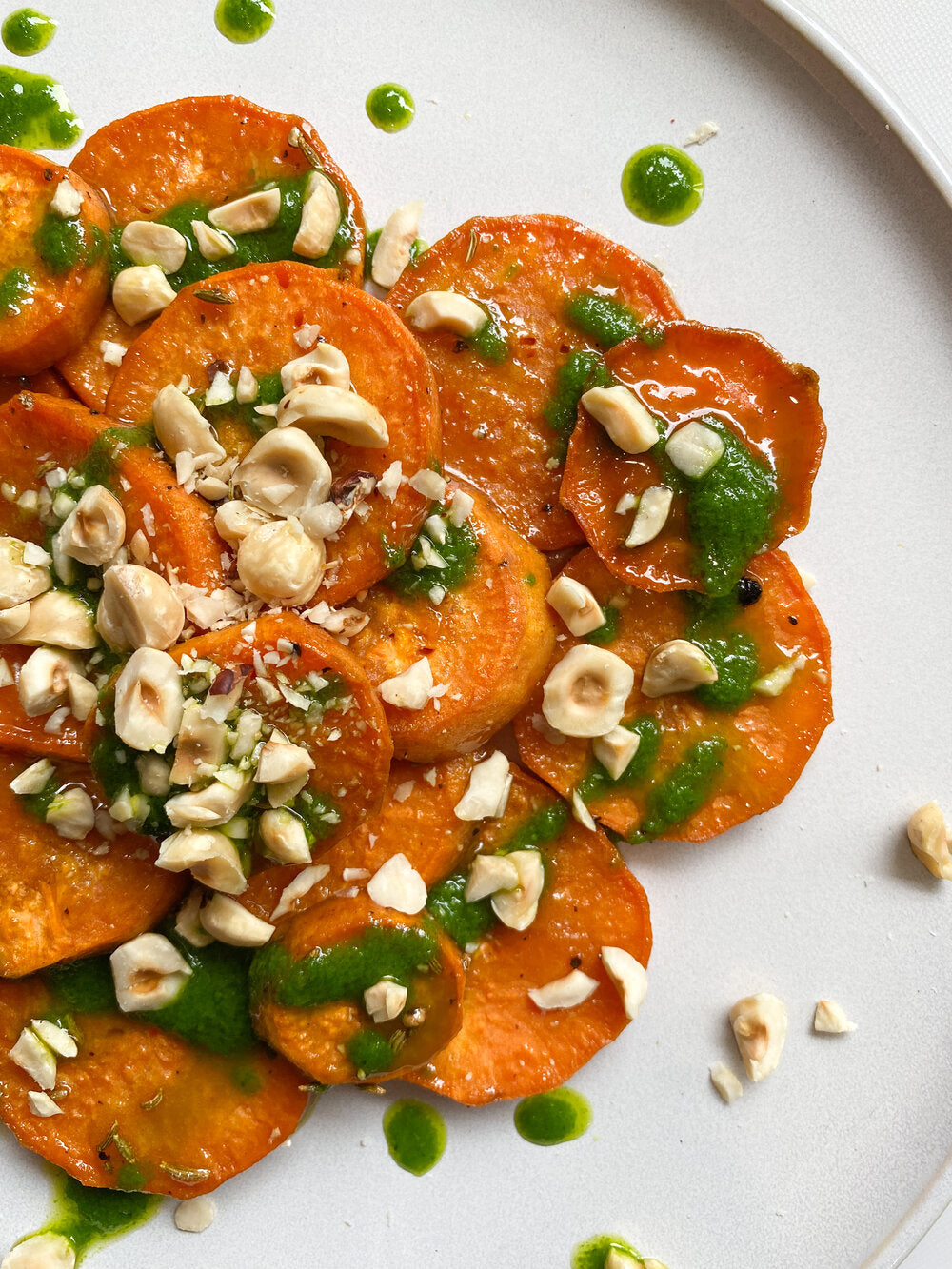 Hazelnut & Fennel caramelised Sweet Potato with Gremolata